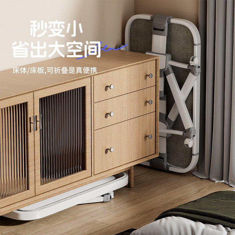 Aluminum alloy baby crib - portable, foldable, and convertible bassinet - multifunctional newborn bed - splice-together large bed
