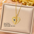 [titanium steel] cross-border popular diamond devil's eye necklace for women, accessible luxury, fashionable, high-end, versatile clavicle chain accessories