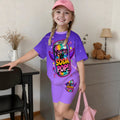 Witcher kpop short-sleeved shortssuit, spring and summerautumfashion girl short-sleeved shorts for going out