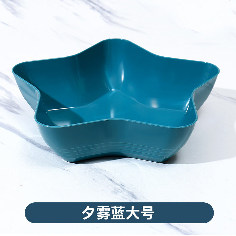 Cute star-shaped fruit and snack plate - perfect for home, living room, coffee table - dried fruit, candy, and fruit storage