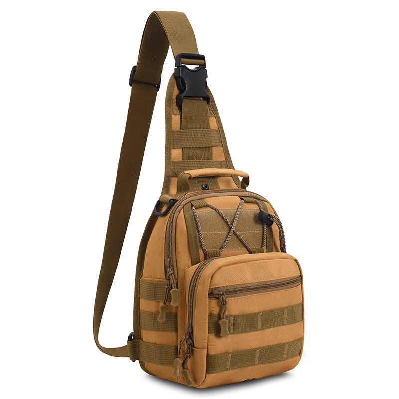 New Outdoor Sports Breast Bag Crossbody Bag Oxford Cloth Multifunctional Men's and Women's Leisure Cycling Fishing Camouflage Small Backpack