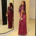 European and american women's clothing  autumn new collection: sweet and fresh printed mock neck short sleeve high waist slimming a-line dress