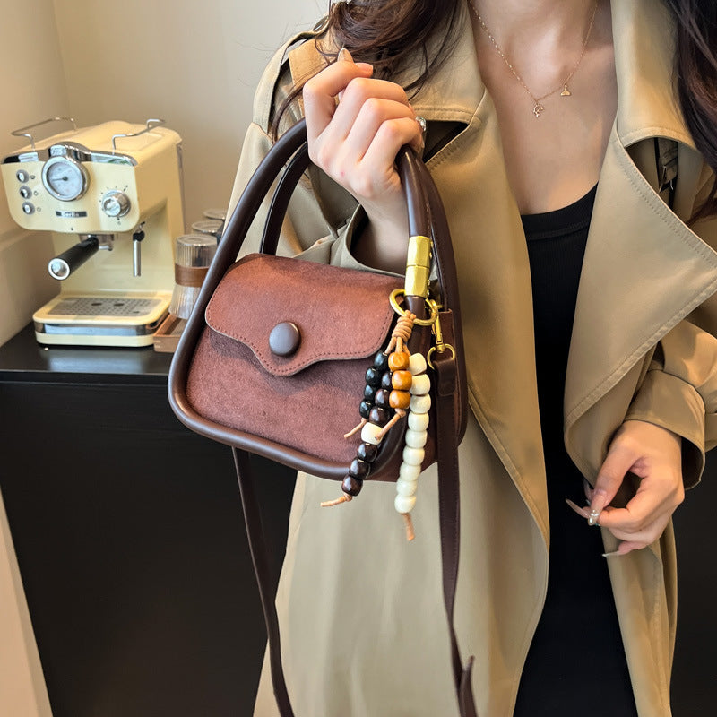Textured niche style satchel bag work clothing 2025fall and winternew arrival small square bag trendyeasiest for match western fashion crossbody bag