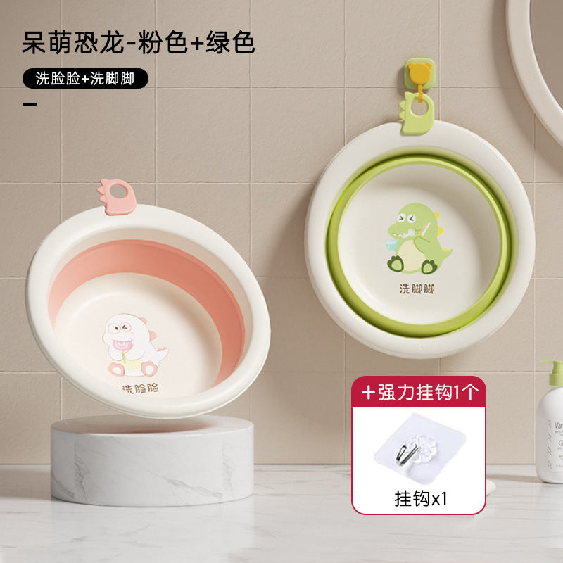 Foldable baby wash basin - portable, hangable, and perfect for washing newborns' faces and butts