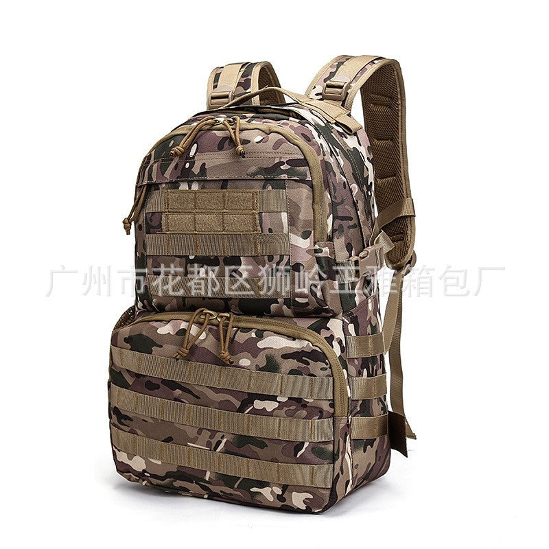 New Military Camouflage Backpack 3D Tactical Sports Backpack Hiking Camping CS Men's and Women's 45L Travel Backpack