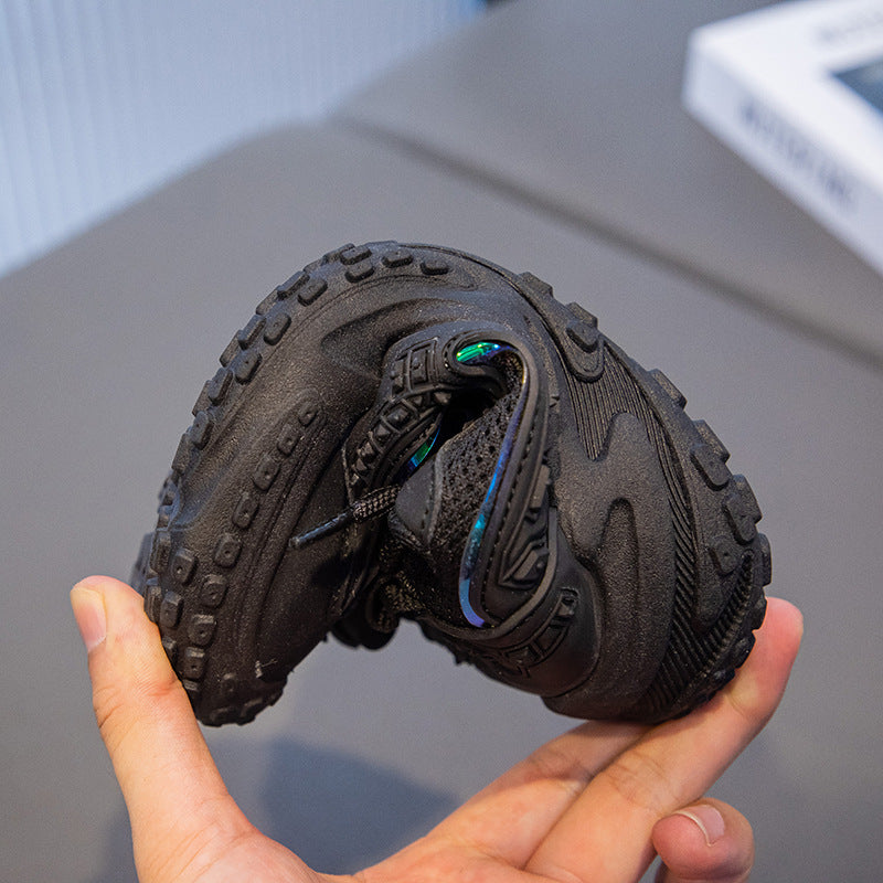 Children's sports shoes 2025 new autumn mesh versatile girls' shoes spring and autumn middle-aged and older children's dad shoes trend