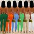 C7489 cross-border   fashion women's casual sexy halter backless solid color jumpsuit