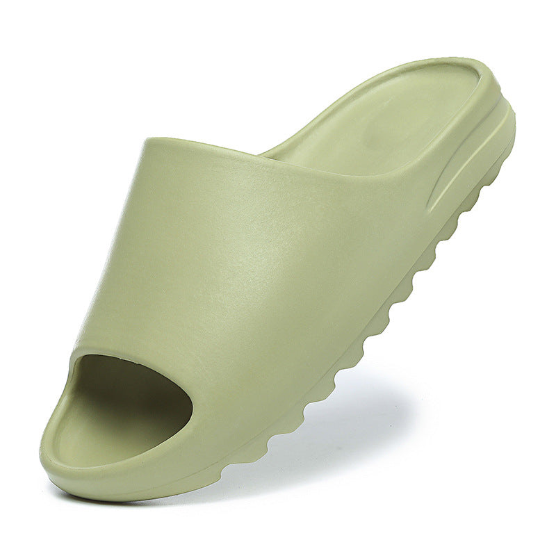 Foreign trade coconut fish mouth slippers outdoor home one-word drag Kanye same thick-bottomed couple outer slippers eva men