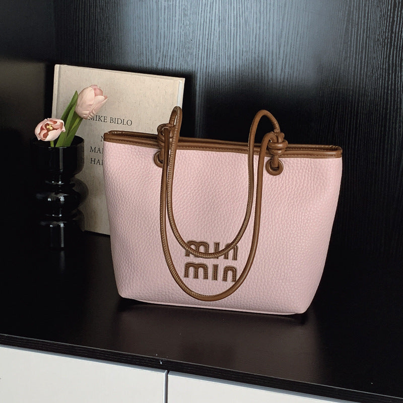 Cross-border tote vegetable basket bag women's 2025 new model about leisure seaside vacation messenger bag portable bucket bag