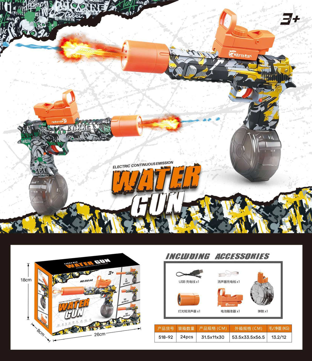 hot-selling water gun launch toy graffiti m416 amazon tk cross-border hot-selling short-spike toy water gun wholesale