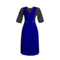 supply fake two-piece set pleated dressloose waist casual african plus size women's pleated skirt