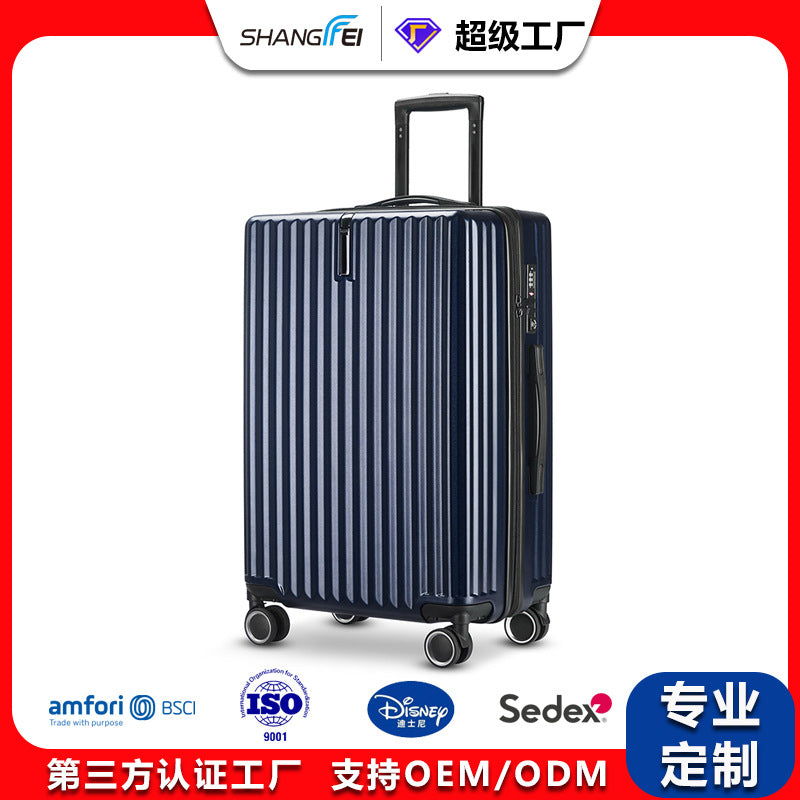 Cross-border three-piece trolley case,  boarding travel zipper case, universal wheel suitcase, anti-theft password box manufacturer