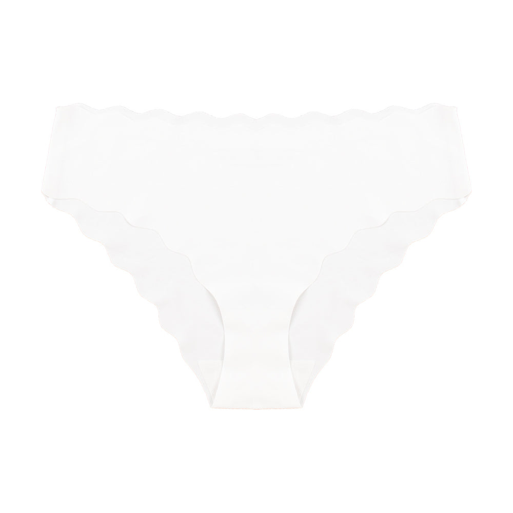 wholesale low-waist breathable sexy women's seamless underwear stylish wavy edge ice silk thin invisible briefs