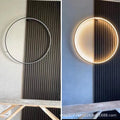 Minimalist chic large round wall sconce - stylish ambient lighting for living room backdrops, bedroom headboards, and more