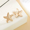 Amazon cross-border new starfish creative personalized stud earrings, ocean-themed earrings, simple versatile elegant jewelry for women