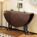 Folding table - round, compact, multi-functional, extra-thick, portable round table - living room folding dining table