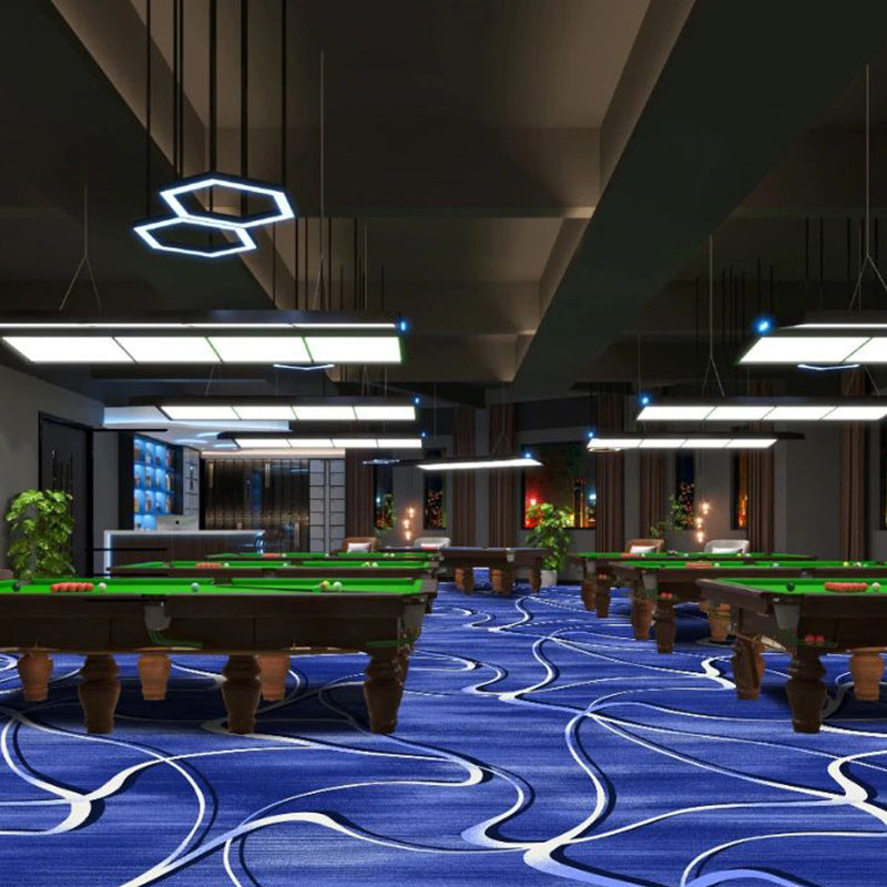 Custom billiard hall carpet - full coverage, printed design, large area, hotel & commercial billiard room nylon fire-retardant b1 carpet