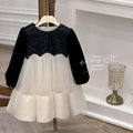 Girls' dress - new autumn  collection: stylish hepburn-inspired birthday dress for baby girls