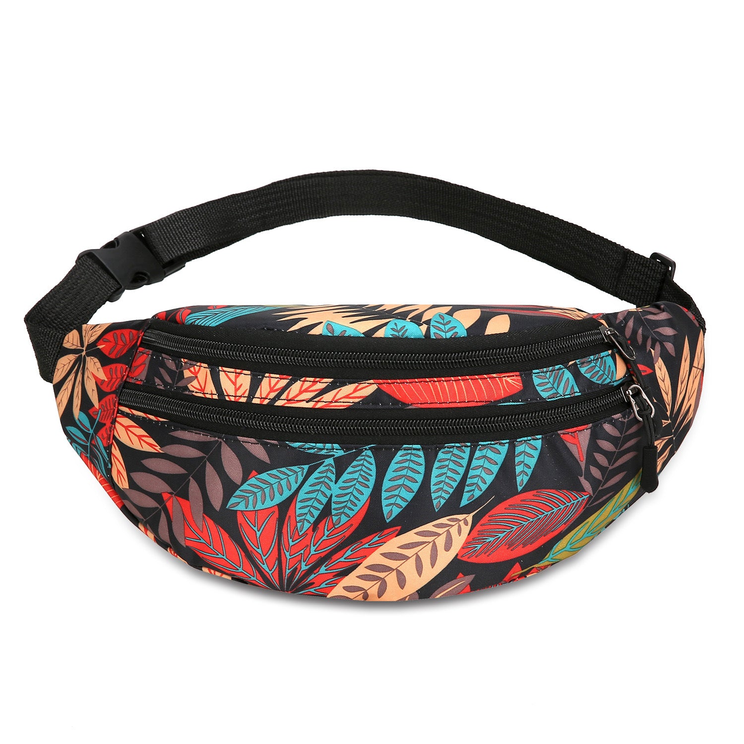 New fanny pack, women's mobile phone bag, casual messenger bag, printed close-fitting stall, wallet, travel backpack.
