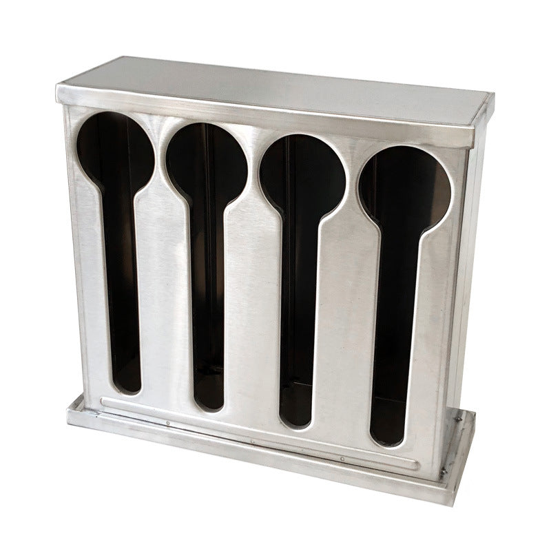 Square stainless steel ladle holder with lid - stainless steel spoon organizer - ladle box - spoon rest - commercial grade for restaurants and cafes