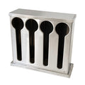 Square stainless steel ladle holder with lid - stainless steel spoon organizer - ladle box - spoon rest - commercial grade for restaurants and cafes