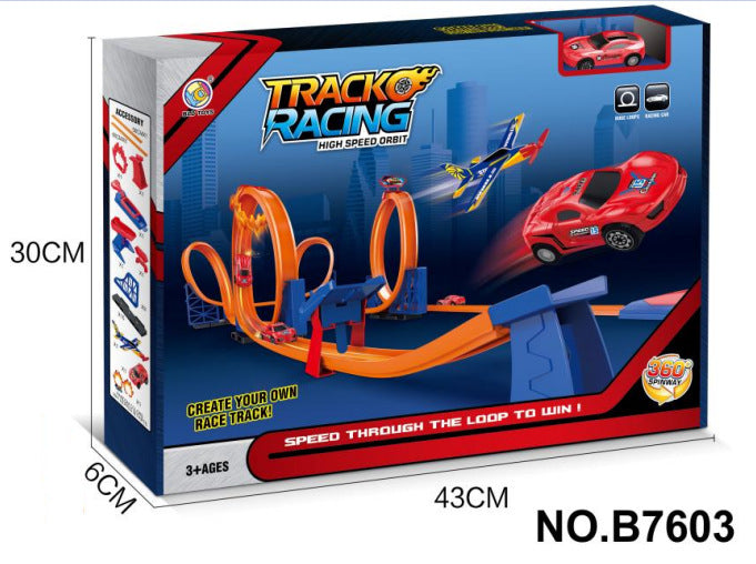 new arrival pull-back sports car puzzle assemble building blocks racing track diy track car kids toys amazon