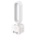 Socket cube with usb port, fast charger, multifunctional home vertical power strip, power strip with cord, and table lamp