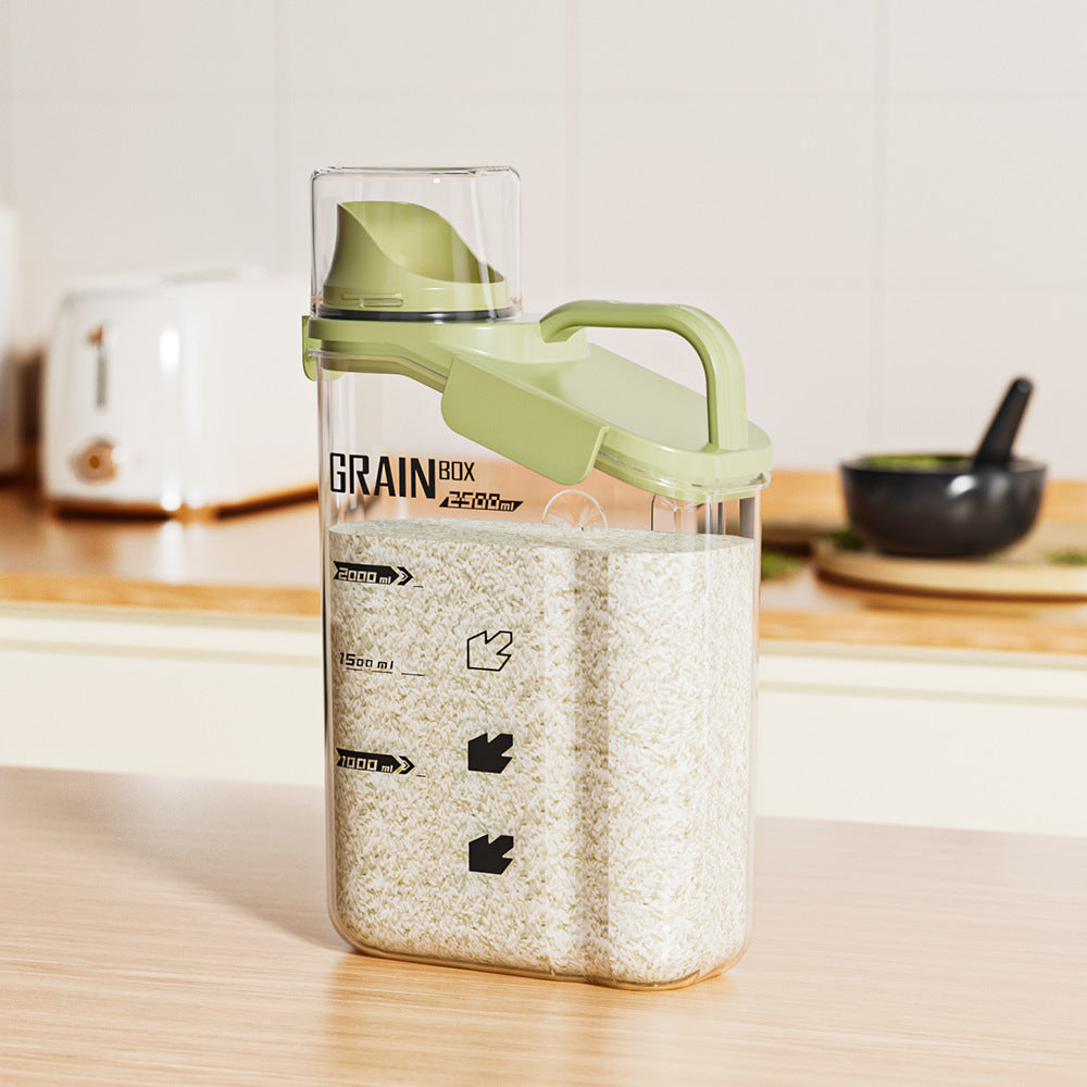 Grain tank Xiaomi bucket Flour storage tank Rice box Household insect-proof and moisture-proof sealed grain rice Cat food storage box