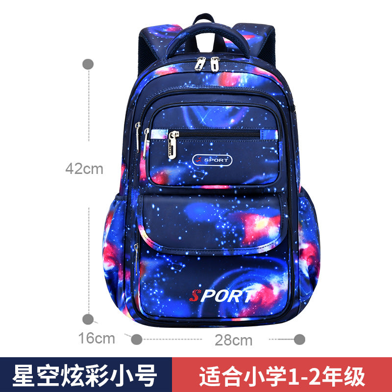 New Vertical Fashion Star Dream Cartoon Primary School Students Grades 3-6 Ridge Protection and Burden Reduction School Bag Children's Backpack