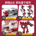 Kids' alloy transforming robot fire truck series: autobots, helicopters, police cars, and motorcycle model toys