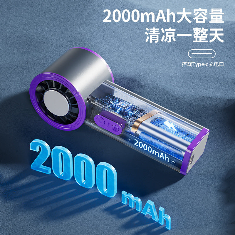 new arrival high-speed cooling fan outdoor portable mini handheld turbine transparent fan manufacturer wholesale
