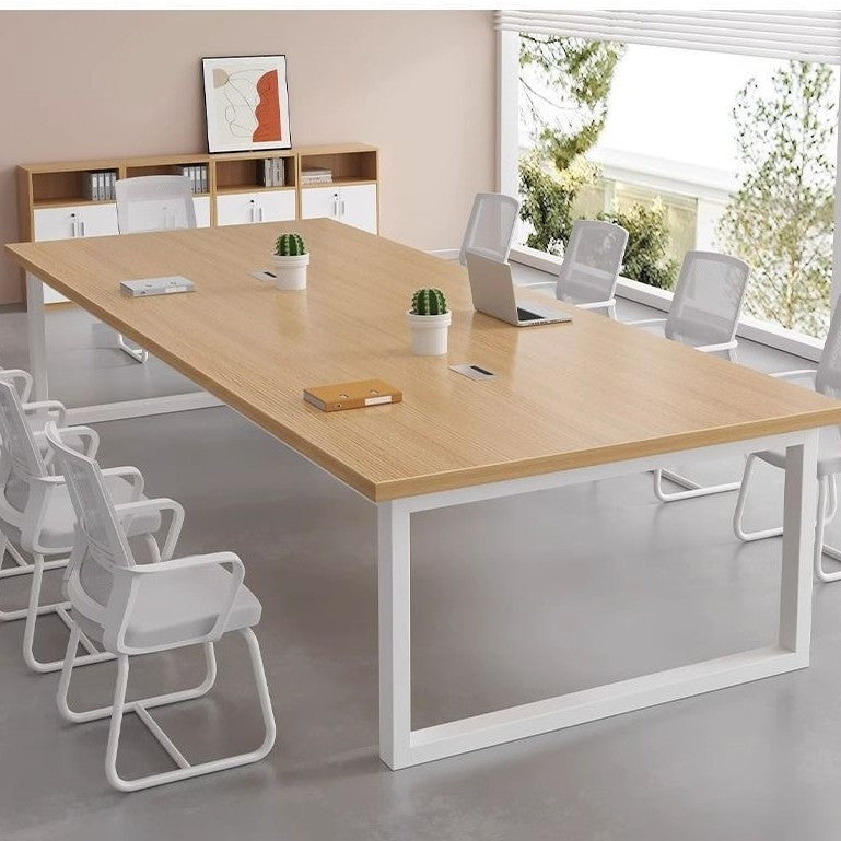 Conference table, rectangular desk, office desk and chair set, minimalist modern rectangular table, workstation, office negotiation table