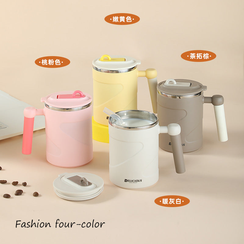 304 stainless steel mug - universal fit, perfect for home, tea, office use. includes lid and straw. also available in 316 stainless steel