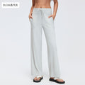 New breathable loose fit wide leg pants with large pockets - women's activewear yoga pants - casual long pants dl336