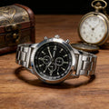 Trendy men's casual watches - set of stainless steel band wristwatches & bracelets - wholesale outdoor sports quartz watches