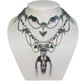Halloween dance party accessories wholesale: european and american cross-border retro dark skull angel necklace, women's multi-layered layering accessories