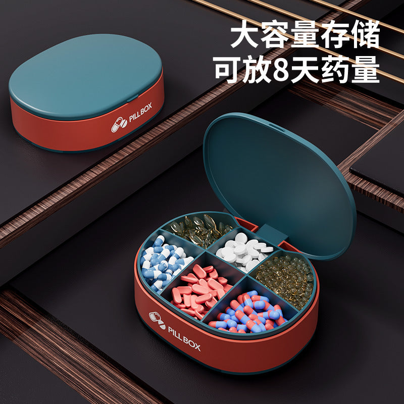 Medicine box Portable and sealed large-capacity plastic packing box Portable tablet storage box Sorting travel small medicine box