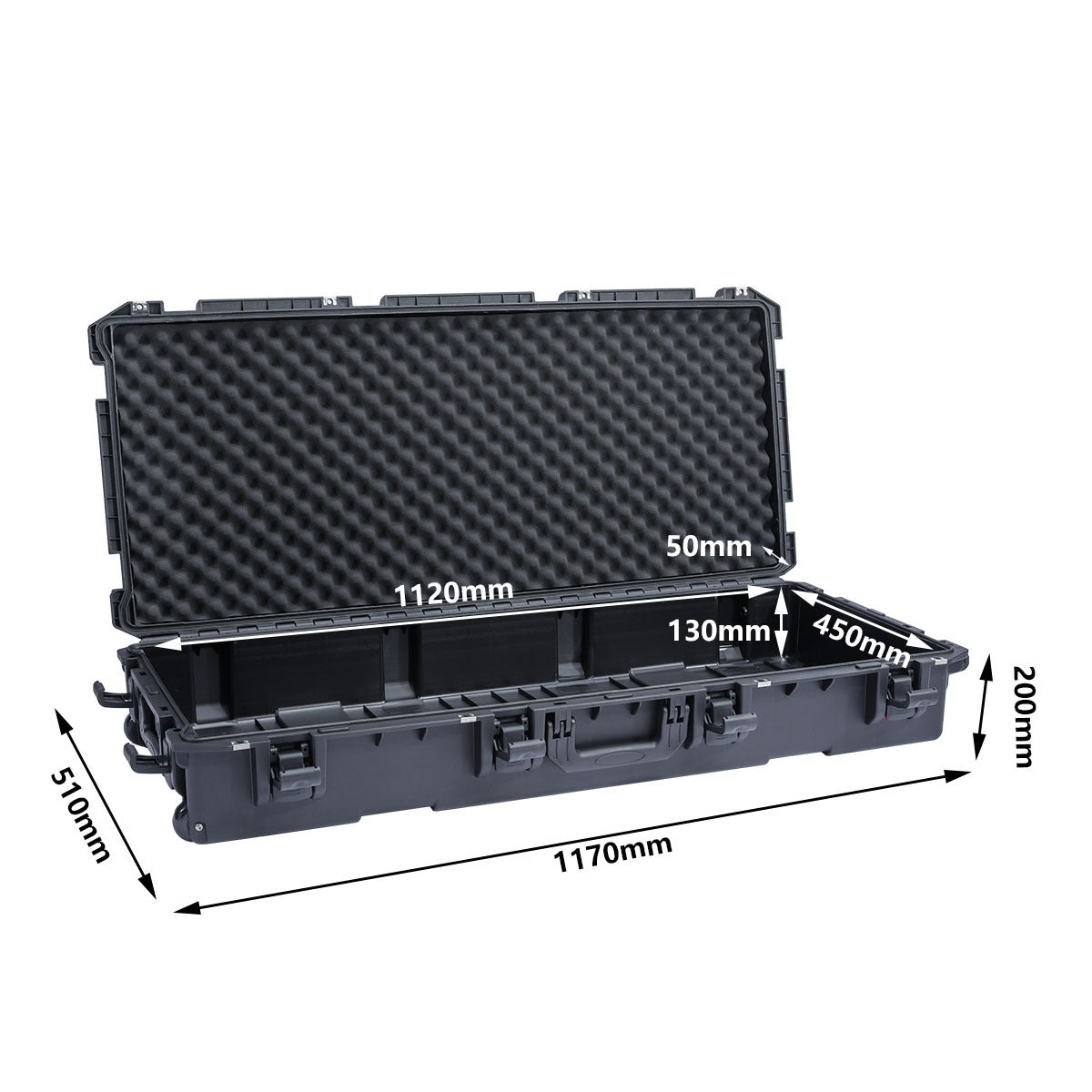 Large high-end instrument safety protection box storage box Thickened off-road roof safety box Fish gear storage box