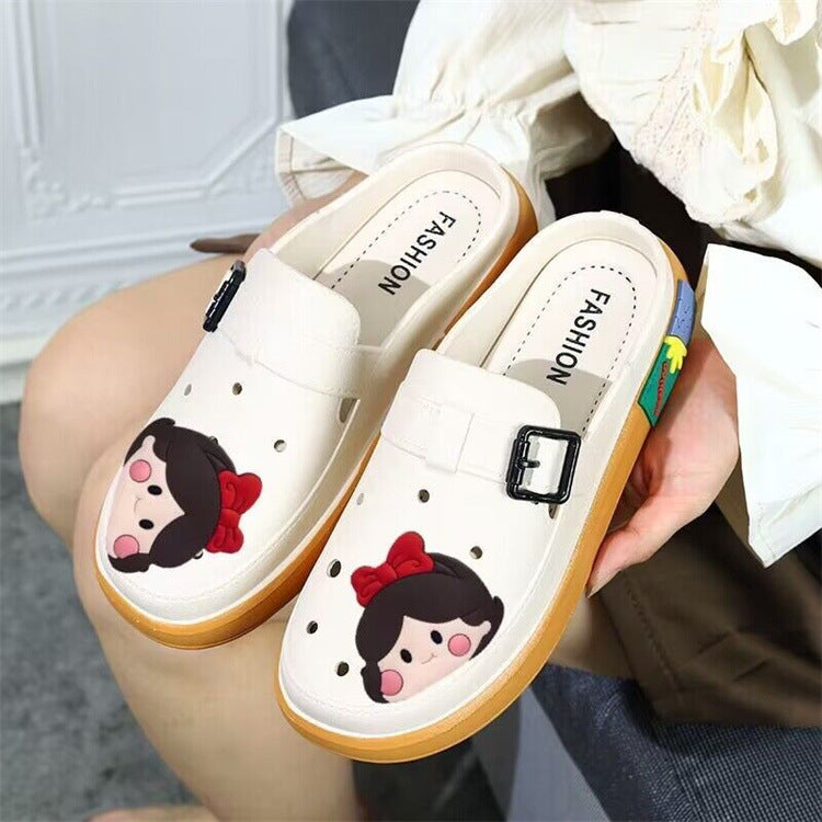 Crocs spring & fall slippers women's outwear popular beach shoes soft bottom ultra-light genuine casual soft toe women's shoes