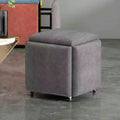 Minimalist modern metal 5-in-1 cube stool: multifunctional storage shoe bench for home and kids