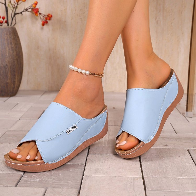 summer new arrival: plus-size wedge heel slippers for women (sizes 36-43). wholesale available. dropshipping to  and