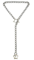 Silver five-pointed star + silver five-pointed star lock