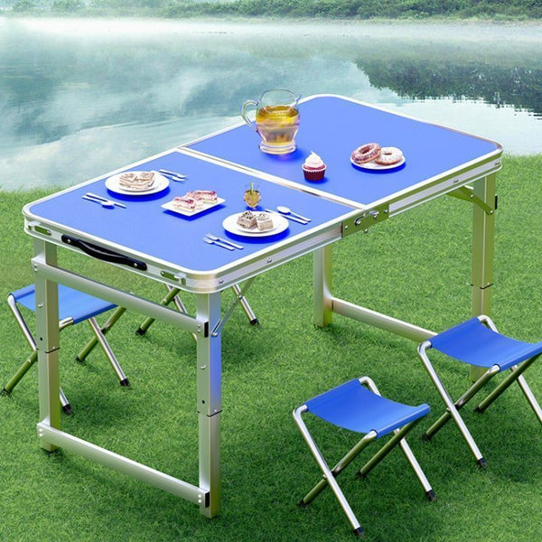 Installation-free outdoor camping folding table rectangular table portable invisible folding table heightened cheap simple table