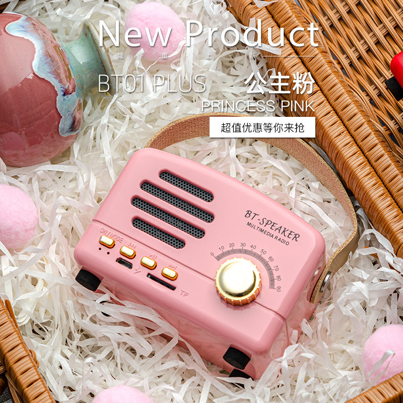 Wireless retro speaker outdoor portable bluetooth speaker little prince mini card radio ft-bt01plus