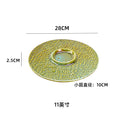Kiln-turned-stylish high-looking crater relief decoration dessert plate creative desktop pastry western food plate dessert plate