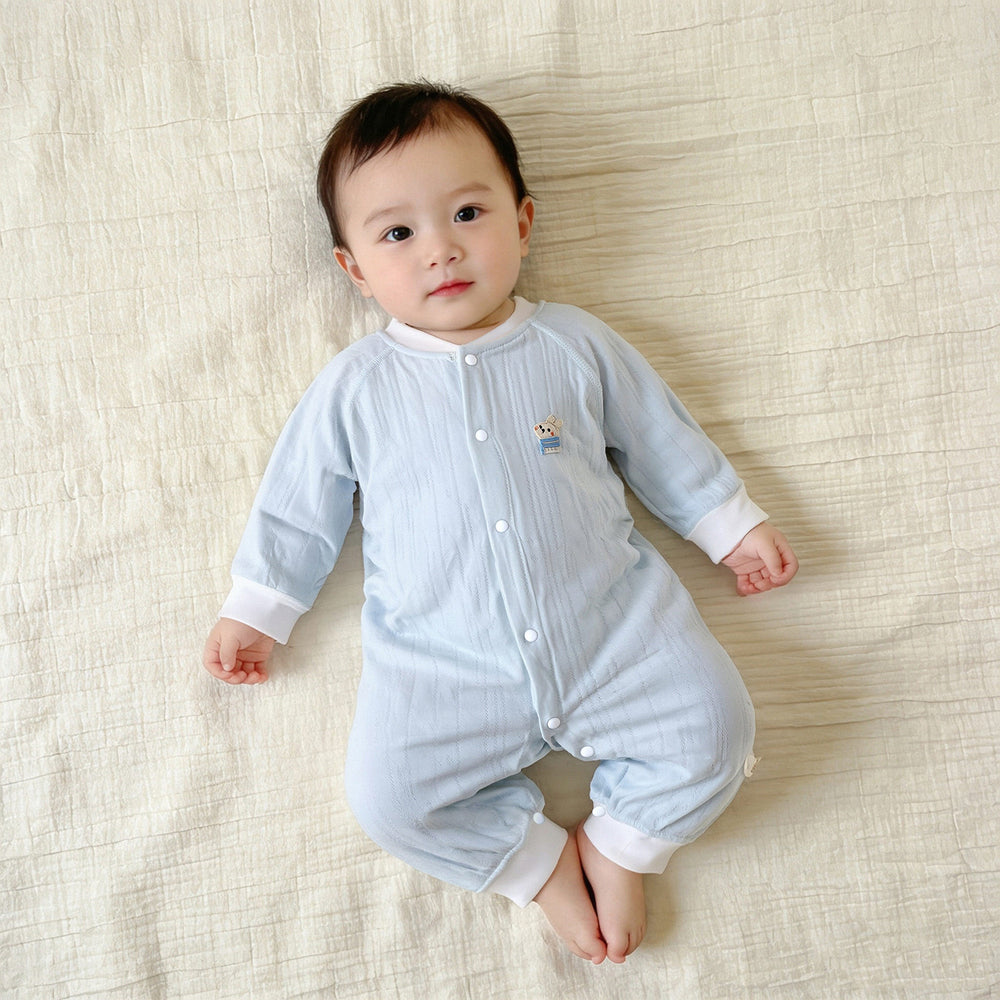Newborn baby romper, 100% cotton long-sleeve sleepsuit, spring/autumn style, newborn 0-2 years old baby summer onesie, crawling suit
