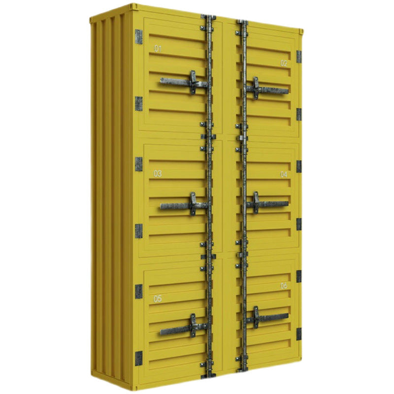 Retro old container bookcase with door locker industrial wind storage cabinet American creative storage display cabinet