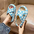 new arrival cross slippers women's summer popularfashion graffiti outwearthick sole home indoor one-line sandals slippers