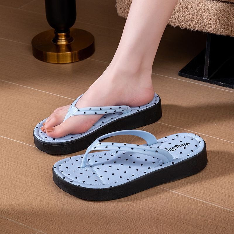 Cute bowknot platform flip-flops - new 2026 summer collection - fairy style, non-slip beach sandals for women