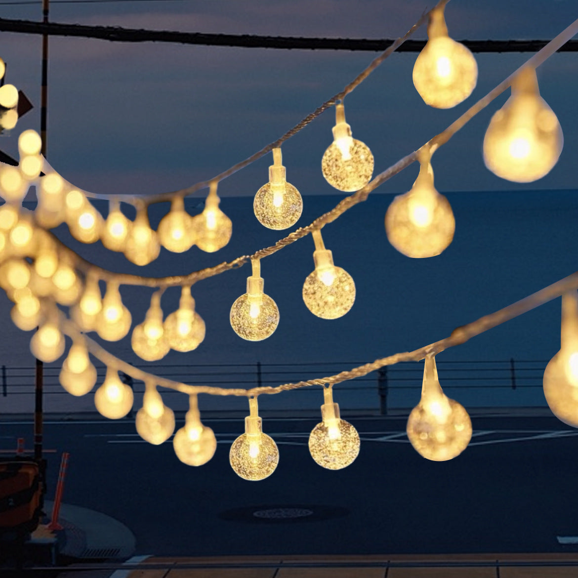 LED solar light string outdoor camping atmosphere flashing lights small colorful lights, garden atmosphere lights Christmas decoration string lights